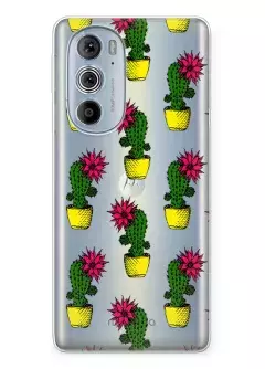 Чехол для Motorola Edge 30 Pro с тропическими кактусами