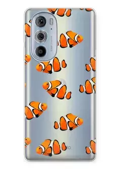 Motorola Edge 30 Pro силиконовый чехол с рыбками