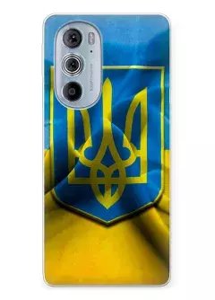 Motorola Edge 30 Pro чехол с печатью флага и герба Украины