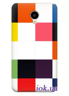 Разноцветный чехол с квадратами для Meizu M1