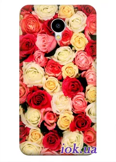 Женский чехол с розами для Meizu M1