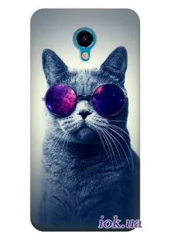 Чехол для Meizu M3e - Кот в очках