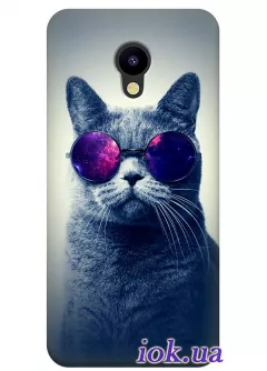 Чехол для Meizu M5 - Кот в очках