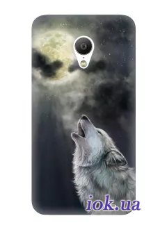 Чехол для Meizu MX3 - Волк и луна