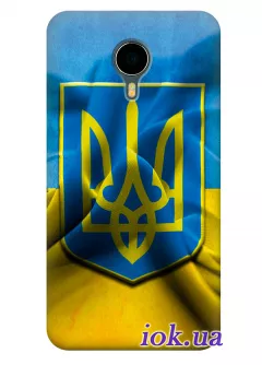 Чехол для Meizu MX4 - Флаг и герб Украины
