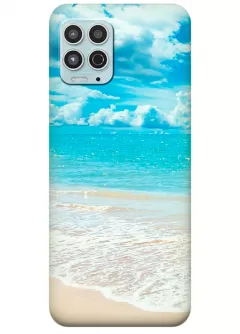 Motorola G100 силиконовый чехол с картинкой - Морской пляж