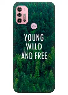 Motorola G20 силиконовый чехол с картинкой - Молодой и свободный