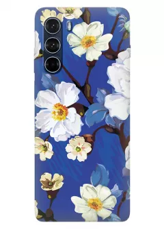 Силиконовый чехол на Motorola G200 с цветочным принтом - Цветение