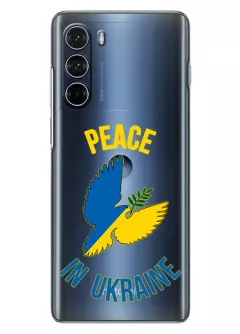 Чехол для Motorola G200 Peace in Ukraine из прозрачного силикона