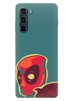 Чехол для Motorola G200 из силикона - Дэдпул Комикс Марвел Marvel Comics Deadpool Hangа вектор-арт бирюзовый чехол