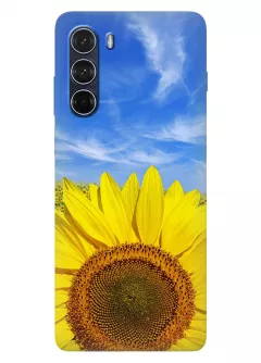 Красочный чехол на Motorola G200 с цветком солнца - Подсолнух