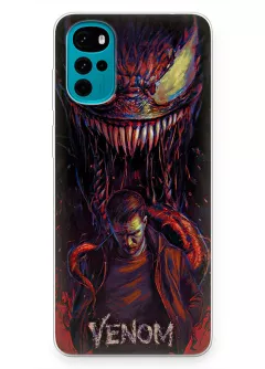 Чехол для Motorola G22 - Venom завладевает носителем Эдди Броком Том Харди художественный арт
