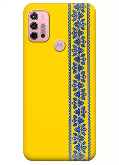 Motorola G30 силиконовый чехол с картинкой - Украинский узор