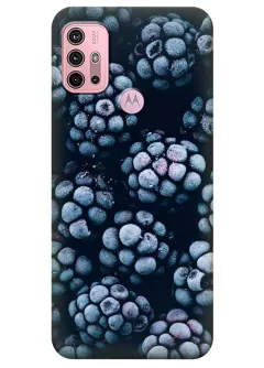 Motorola G30 силиконовый чехол с картинкой - Ежевика