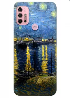Motorola G30 силиконовый чехол с картинкой - Ван Гог. Фрагмент