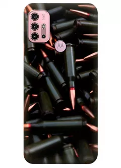 Motorola G30 силиконовый чехол с картинкой - Патроны