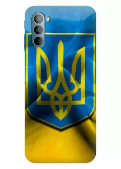 Motorola G31 чехол с печатью флага и герба Украины