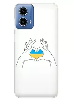 Чехол на Motorola G34 с жестом любви к Украине