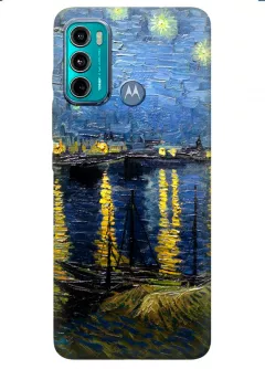 Motorola G60 силиконовый чехол с картинкой - Ван Гог. Фрагмент