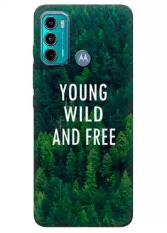 Motorola G60 силиконовый чехол с картинкой - Молодой и свободный