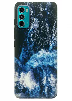 Motorola G60 силиконовый чехол с картинкой - Шторм в океане