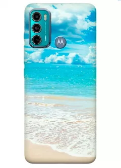 Motorola G60 силиконовый чехол с картинкой - Морской пляж