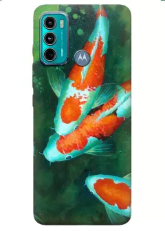 Motorola G60 силиконовый чехол с картинкой - Карпы