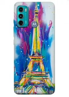Motorola G60 силиконовый чехол с картинкой - Отдых в Париже