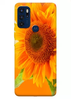Motorola G60s силиконовый чехол с картинкой - Цветок солнца
