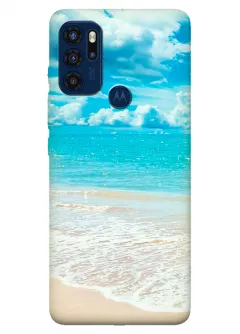 Motorola G60s силиконовый чехол с картинкой - Морской пляж