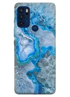 Motorola G60s силиконовый чехол с картинкой - Голубой камень