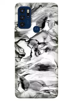 Motorola G60s силиконовый чехол с картинкой - Серый опал