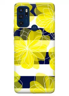 Motorola G60s силиконовый чехол с картинкой - Желтые цветы