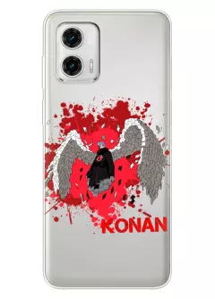 Бампер для Motorola G73 - Наруто Конан Хаюми, силикон прозрачный