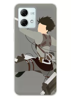 Motorola G84 чехол - Атака на титанов Attack on Titan Эрен Йегер в стремительной атаке вектор-арт