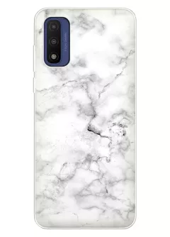 Чехол на Motorola G Pure с дизайном белого мрамора