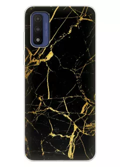 Необыкновыенный чехол для телефона Motorola G Pure - Золотой мрамор