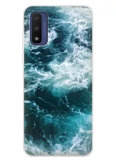 Чехол для Motorola G Pure с завораживающим неспокойным морем