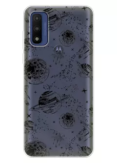 Космический чехол для Motorola G Pure с рисунком космоса