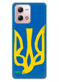 Чехол на Motorola G Stylus 4G 2023 с сильным и добрым гербом Украины в виде ласточки