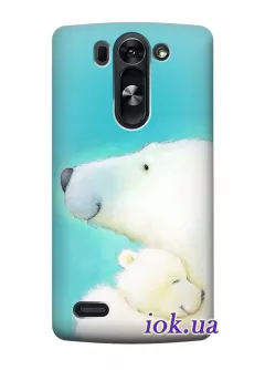 Чехол для LG G3s - Большая белая медведица и Умка