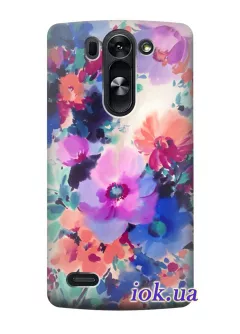 Чехол для LG G3s - Акварельные цветы