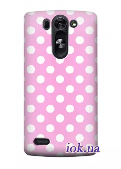 Чехол для LG G3s - Розовые горохи