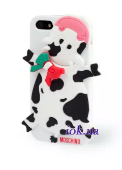 Изумительный чехол с коровой Moschino для iPhone 5S/5