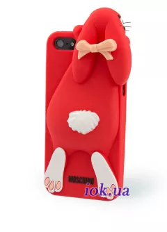 Чехол Мошино Кролик на Айфон 5, красный