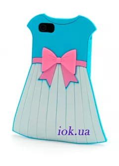 Чехол платье Moschino для iPhone 5/5S, голубой