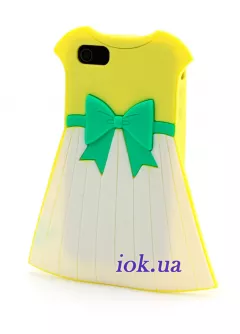 Чехол платье Moschino для iPhone 5/5S, желтый