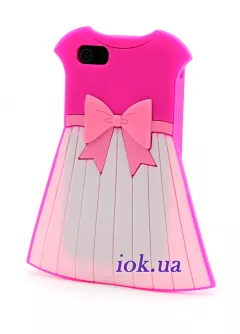 Чехол платье Moschino для iPhone 5/5S, розовый