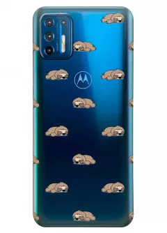 Чехол для Motorola Moto G9 Plus - Спящие ленивцы