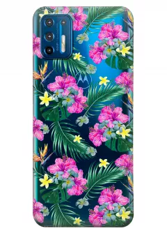 Чехол для Motorola Moto G9 Plus - Тропические цветы